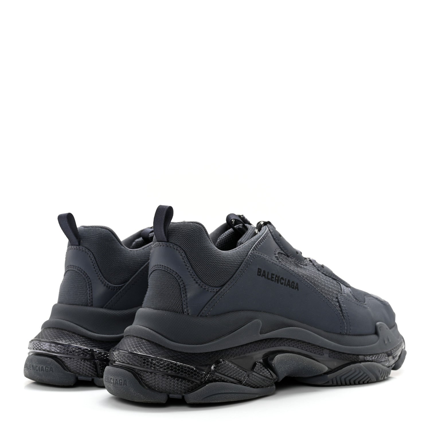 Balenciaga Fabric Mesh Mens Triple S Sneakers 46 Grey 3 of 13