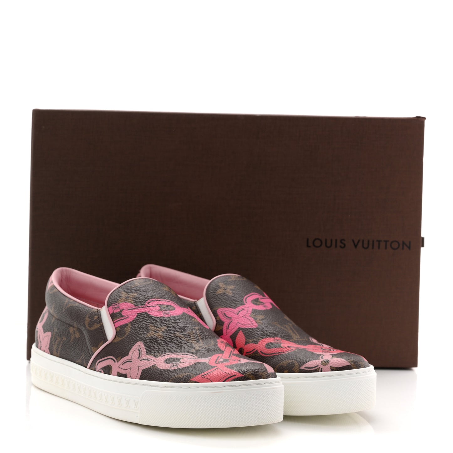 Monogram Bay Flower Slip On Harbor Sneakers 36.5 Rose Ballerine Poppy