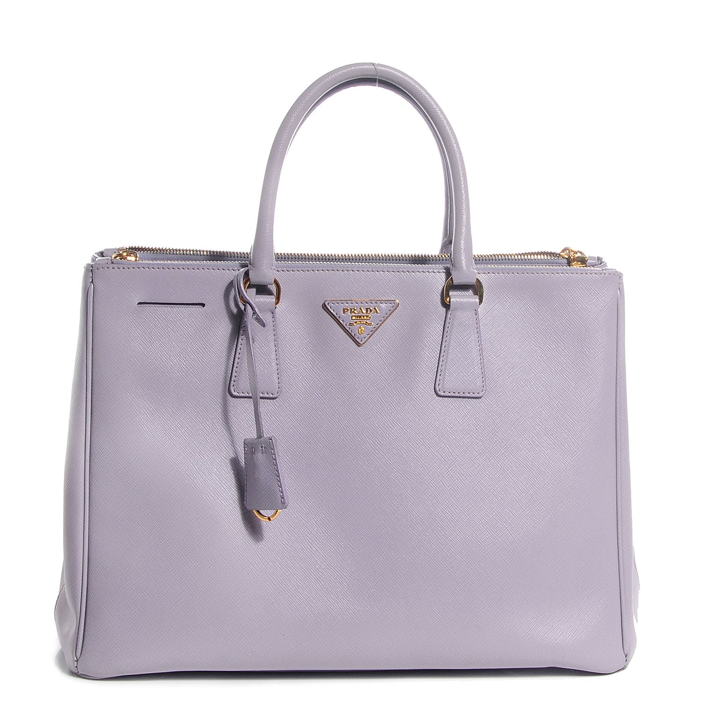 Saffiano Lux Large Double Zip Tote Glicine