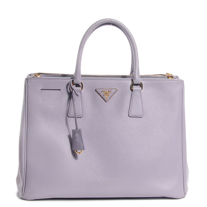 Prada Saffiano Lux Large Double Zip Tote Glicine 1 of 10