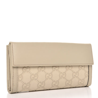 Gucci Guccissima Wave Continental Wallet Off White 3 of 8