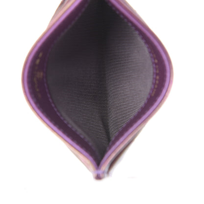Chanel Metallic Lambskin Quilted Card Holder Purple 5 of 9