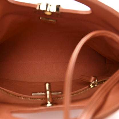 Chanel Shiny Crumpled Calfskin Quilted Mini 31 Shopping Bag Orange 5 of 10