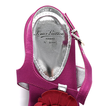 Louis Vuitton Satin Hawaii Sandals 37 Pink 8 of 11