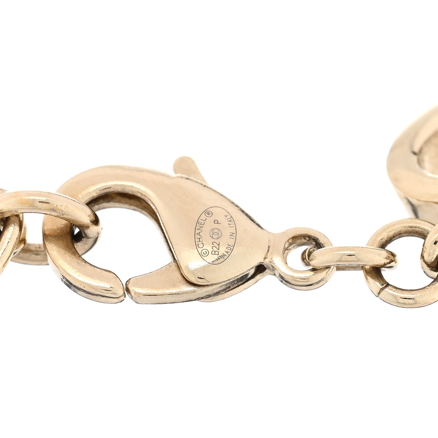 Metal CC Heart Coco In Love Bracelet Light Gold
