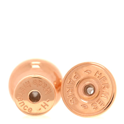 Hermes Rose Gold Lacquered Mini Pop H Earrings Black 4 of 5