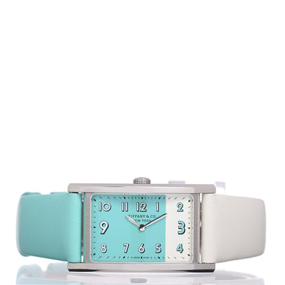 Tiffany Stainless Steel Calfskin 22mm East West 2-Hand Quartz Watch Tiffany Blue 2 of 4