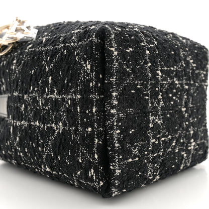 Christian Dior Tweed Cannage Small Vertical Toujours Black 8 of 9