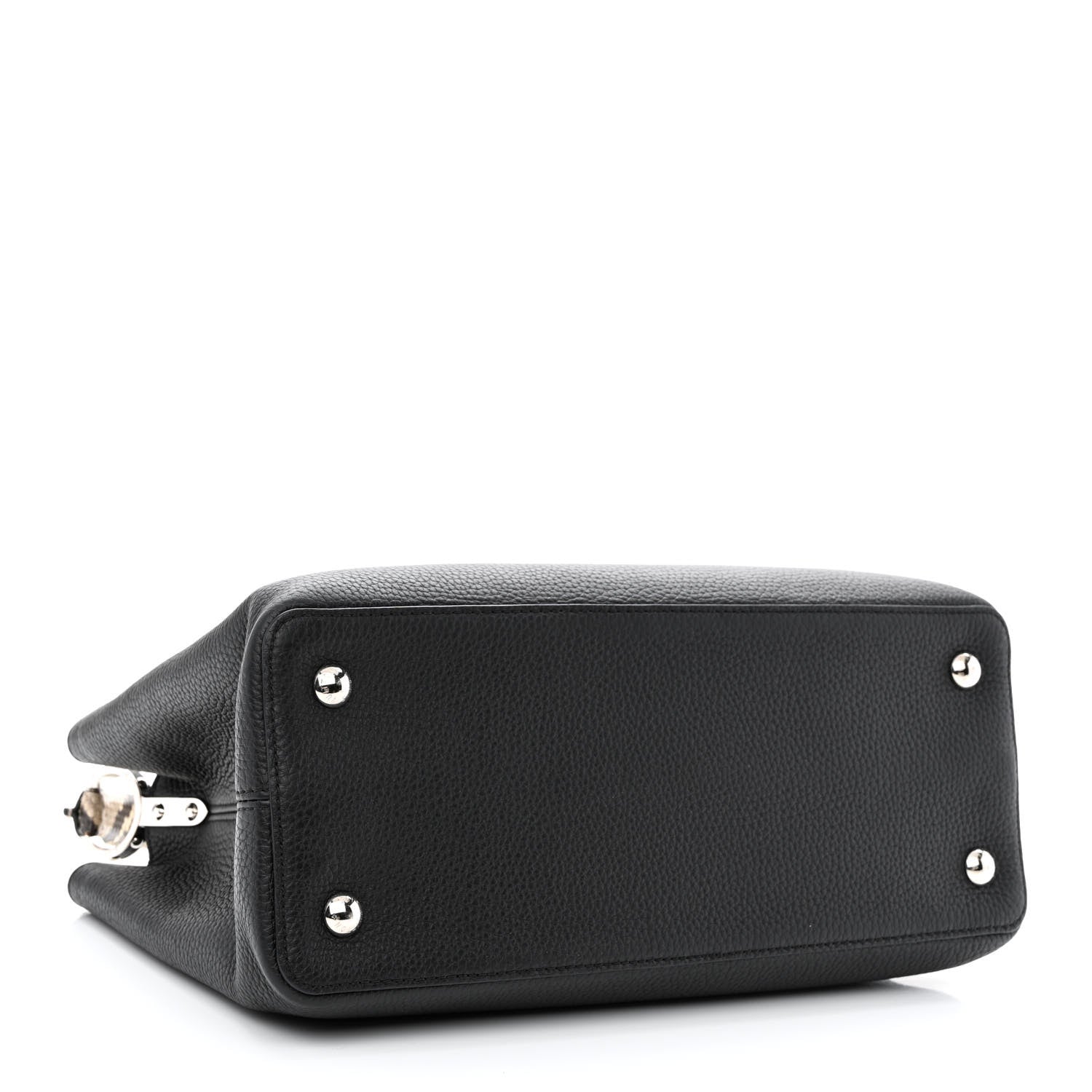 Louis Vuitton Taurillon Snakeskin Capucines MM Black 4 of 12