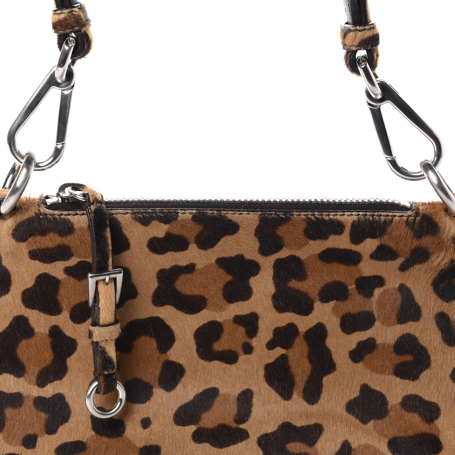 Prada Calf Hair Leopard Print Shoulder Bag Miele Moro 13 of 13