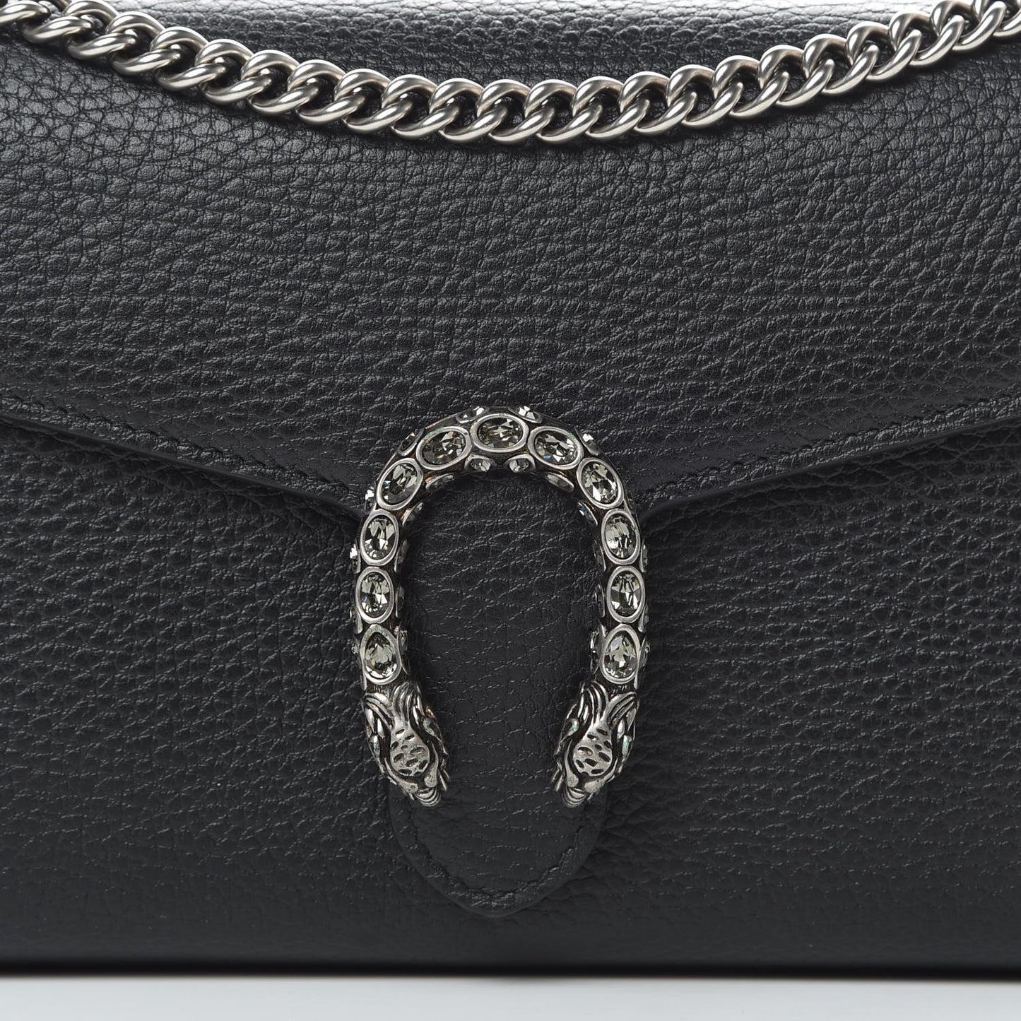 Calfskin Mini Dionysus Chain Wallet Black