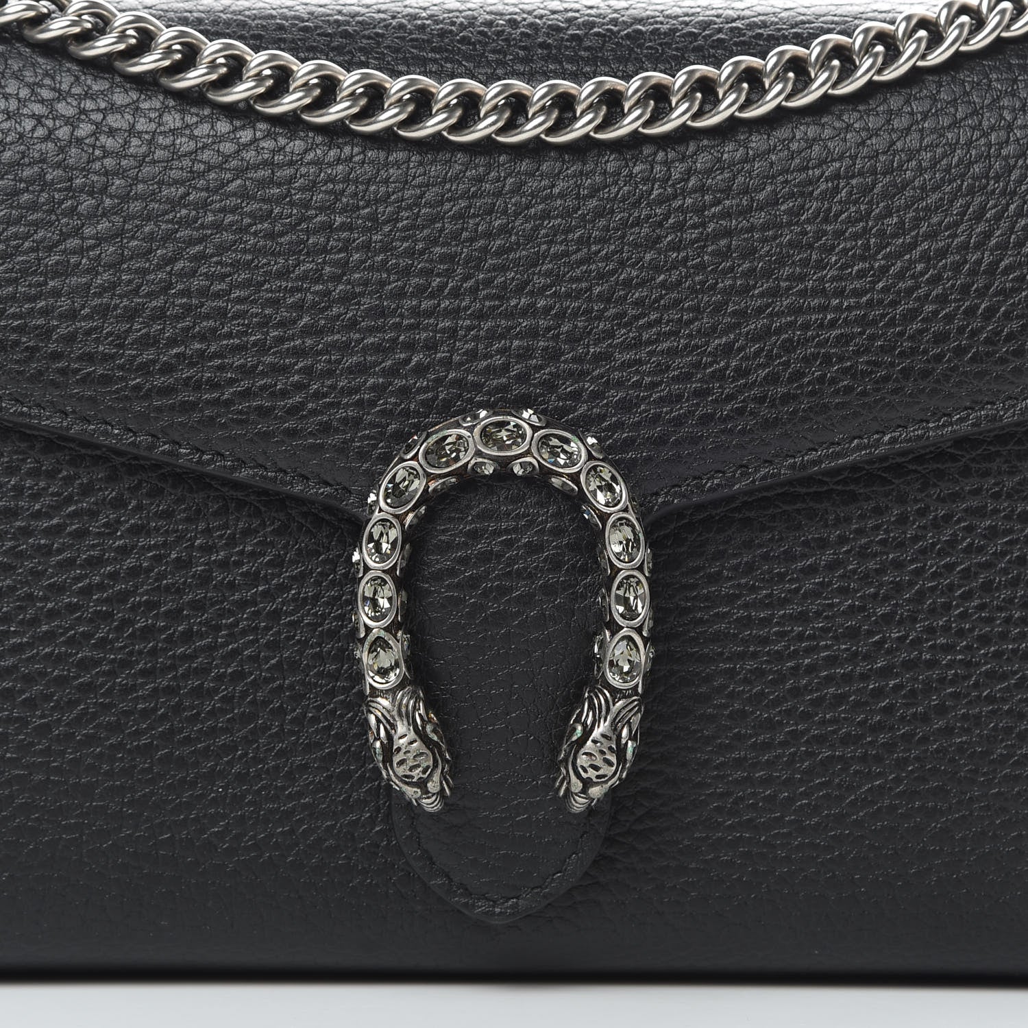 Gucci Calfskin Mini Dionysus Chain Wallet Black 8 of 10