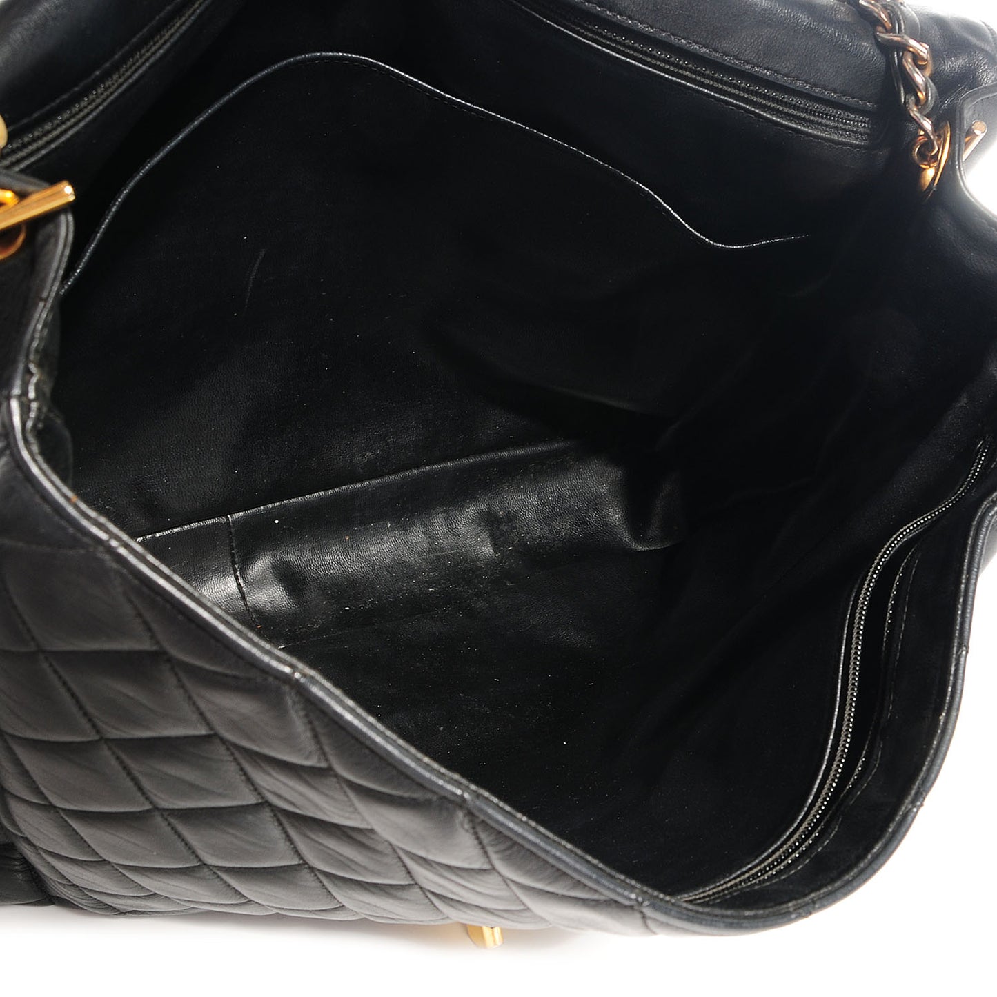 Lambskin Messenger Flap Black