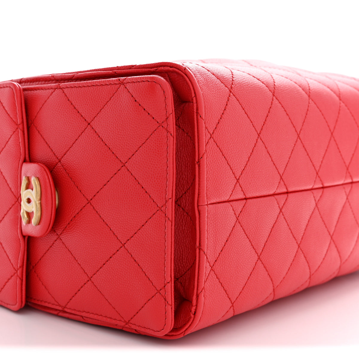 Caviar Quilted Small Chanel 25 Handbag Dark Red