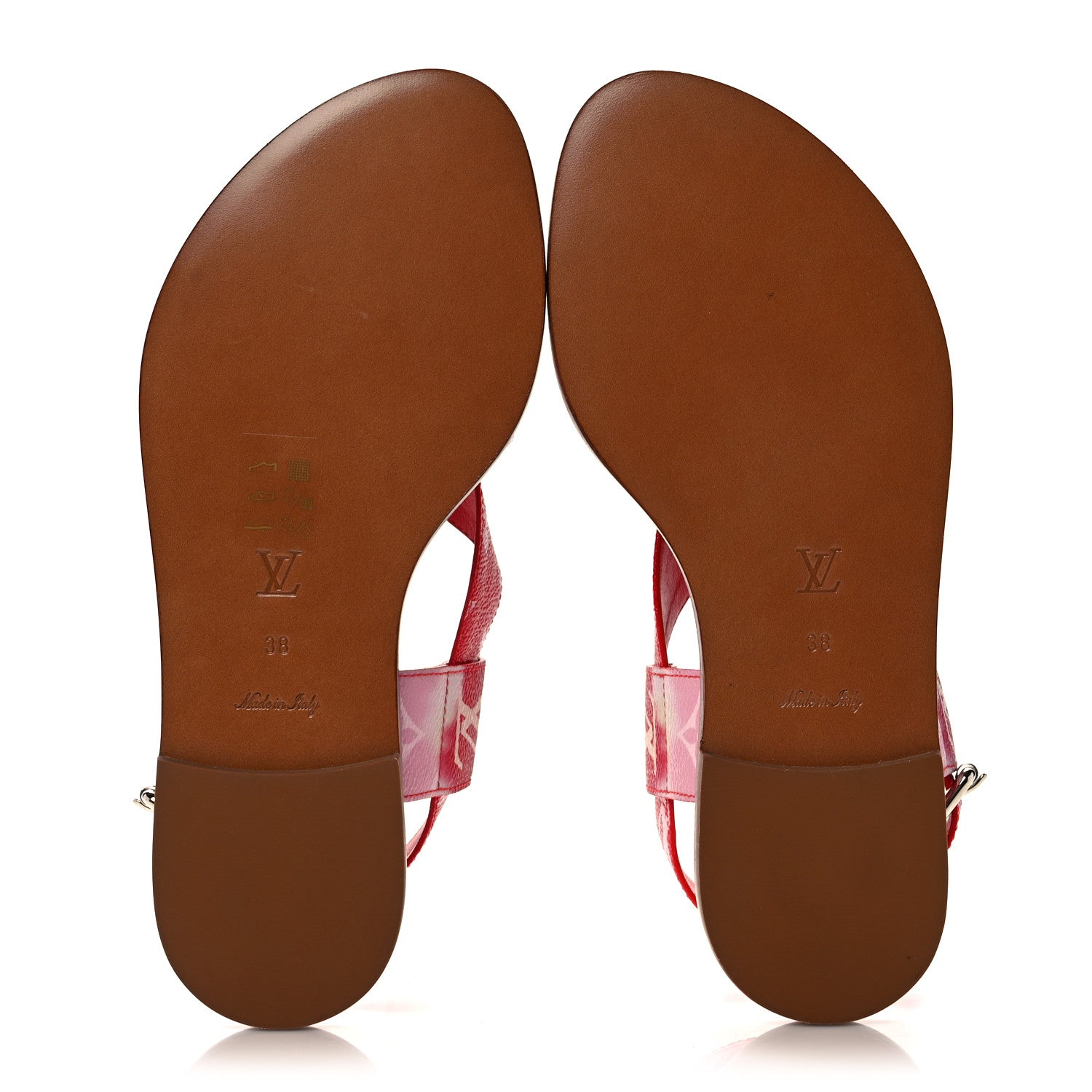 Louis Vuitton Monogram Escale Palma Flat Sandals 38 Rouge 5 of 8