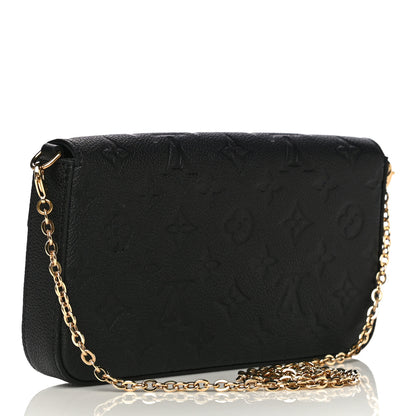 Louis Vuitton Empreinte Pochette Felicie Chain Wallet Black 3 of 12
