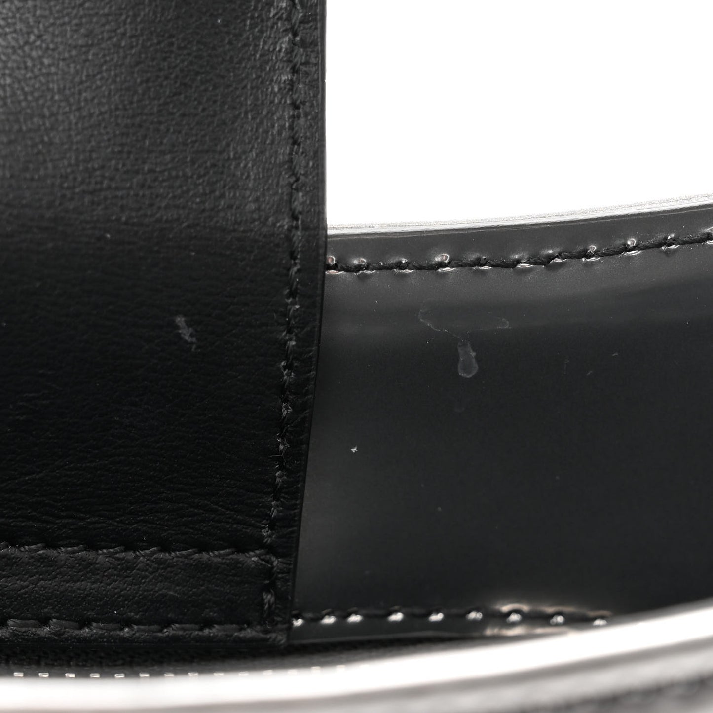 Metallic Calfskin Cat Hobo Silver