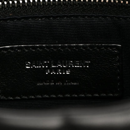 Saint Laurent Lambskin Quilted Toy Loulou Puffer Monogram Chain Satchel Black 6 of 10