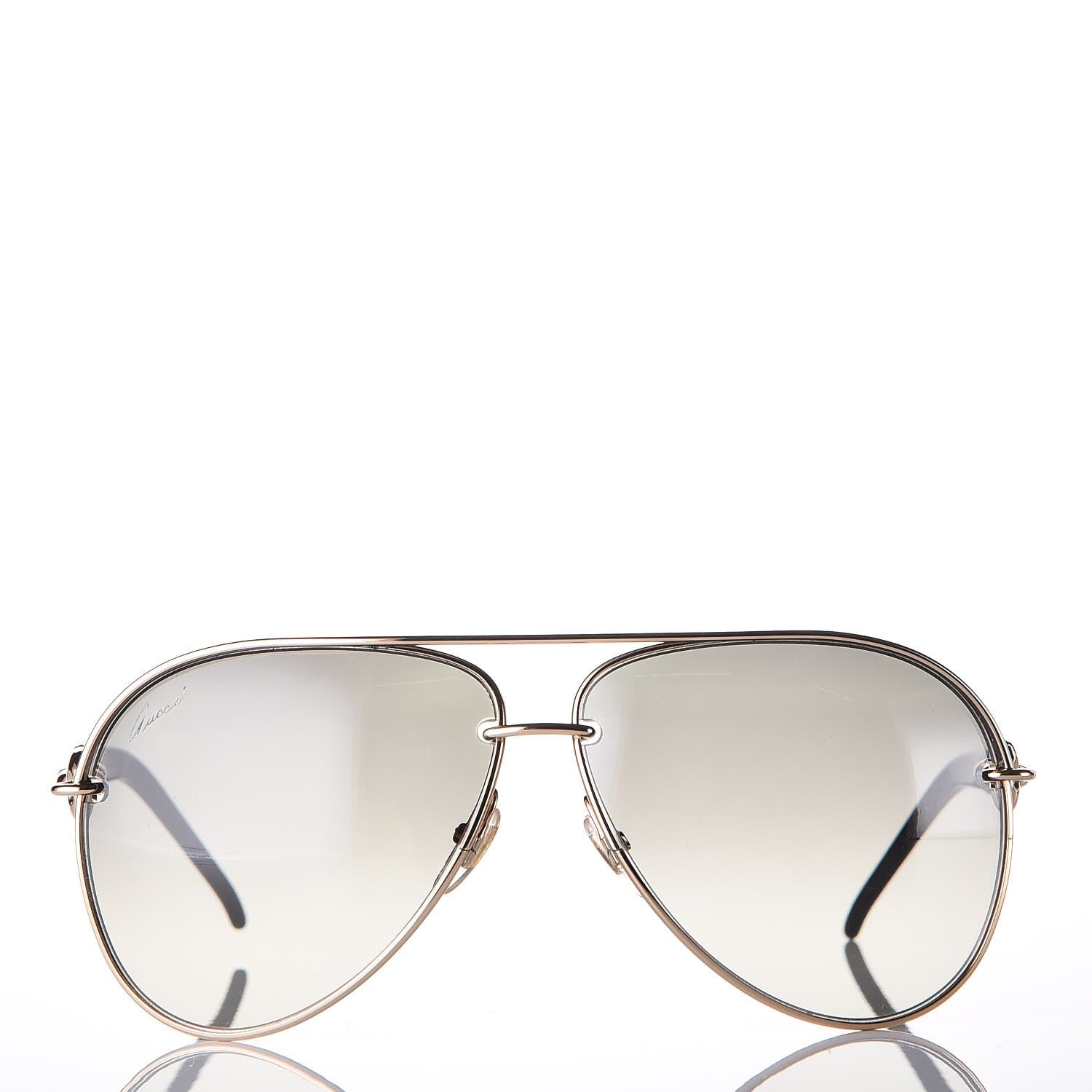 Gucci Marina Chain Aviator Sunglasses GG 4225/S Gold Black 2 of 8