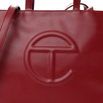 Telfar Vegan Leather Medium Shopping Bag Oxblood 7 of 10