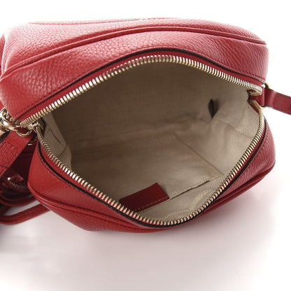 Gucci Pebbled Calfskin Small Soho Disco Bag Tabasco Red 5 of 10