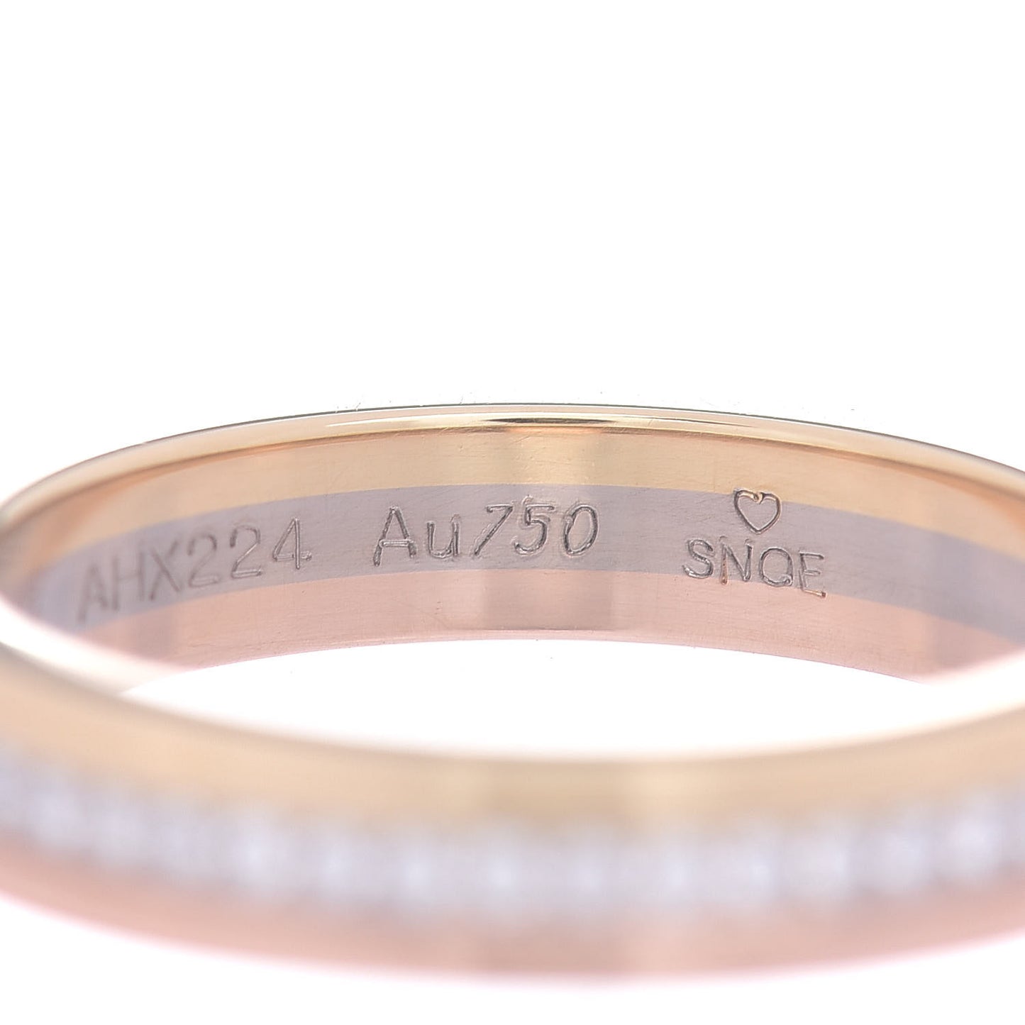 18K White Yellow Pink Gold Diamond 3.5mm Vendome Louis Cartier Wedding Band Ring 49 5