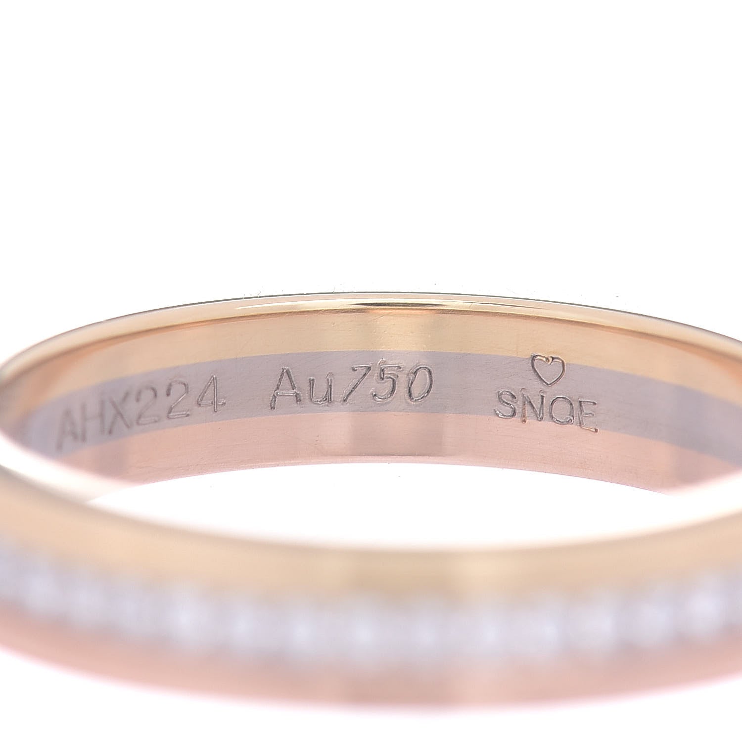 Cartier 18K White Yellow Pink Gold Diamond 3.5mm Vendome Louis Cartier Wedding Band Ring 49 5 4 of 5