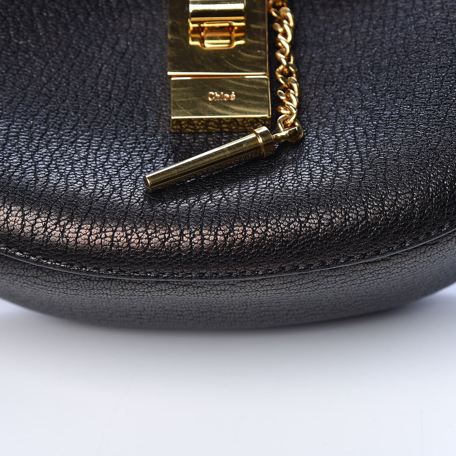 Chloe Grained Lambskin Mini Drew Shoulder Bag Black 11 of 13