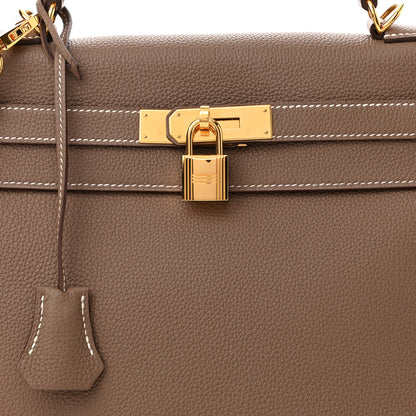 Hermes Togo Kelly Retourne 32 Etoupe 8 of 11