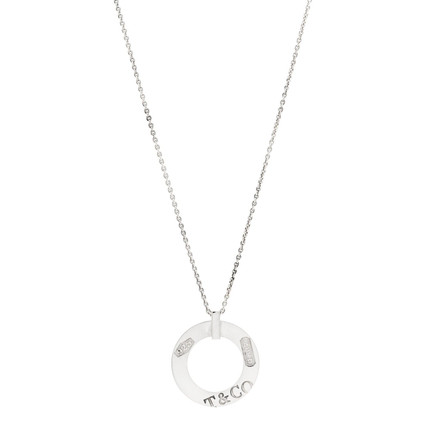 Sterling Silver 1837 Open Circle Pendant Necklace