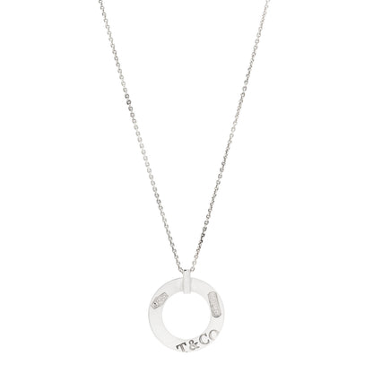 Tiffany Sterling Silver 1837 Open Circle Pendant Necklace 1 of 4