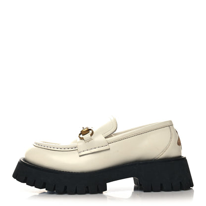 Gucci Cordovan Lux Womens Harald Horsebit 25mm Platform Loafers 36.5 Dusty White 1 of 10