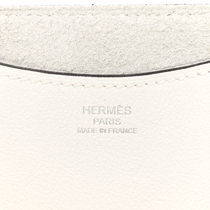Hermes Taurillon Clemence Swift In-The-Loop 18 Bag New White 6 of 12