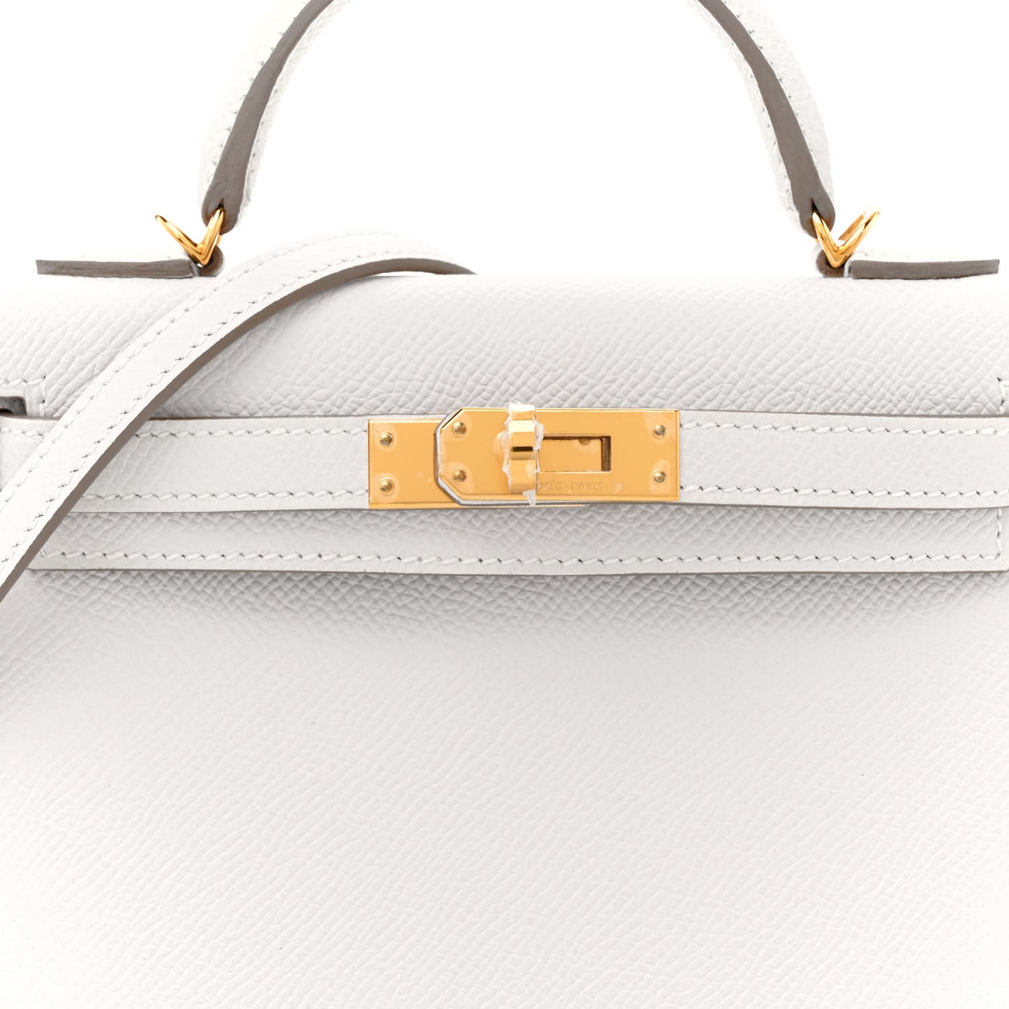 Epsom Mini Kelly Sellier 20 Gris Pale