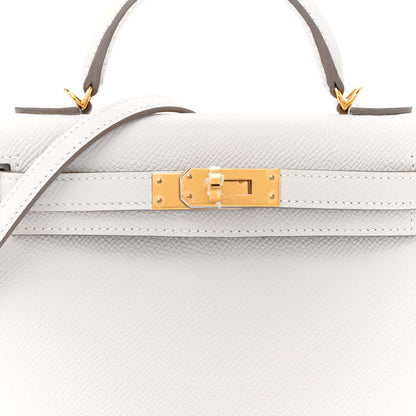 Hermes Epsom Mini Kelly Sellier 20 Gris Pale 8 of 11