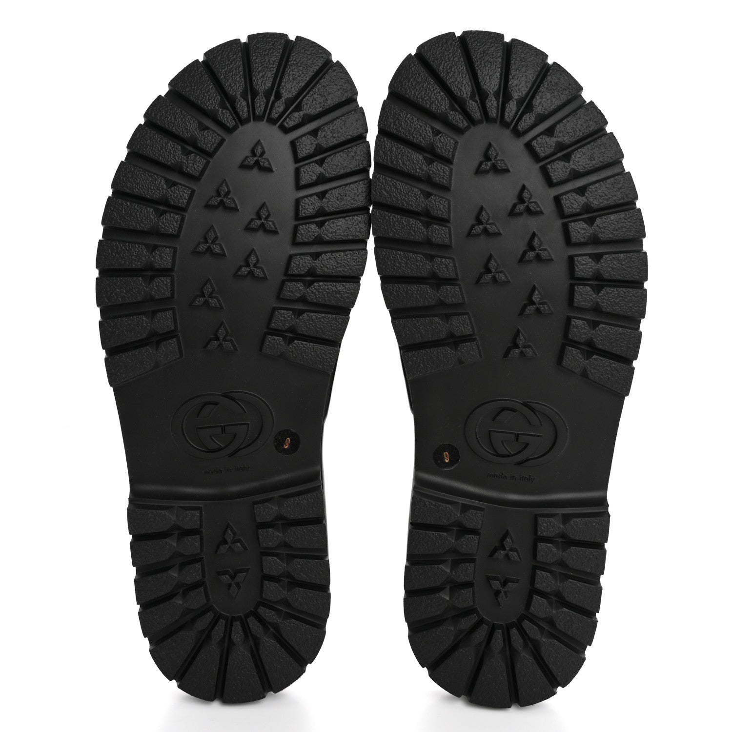 Gucci Goatskin Mens Horsebit Lug Sole Slippers 9 Black 6 of 11