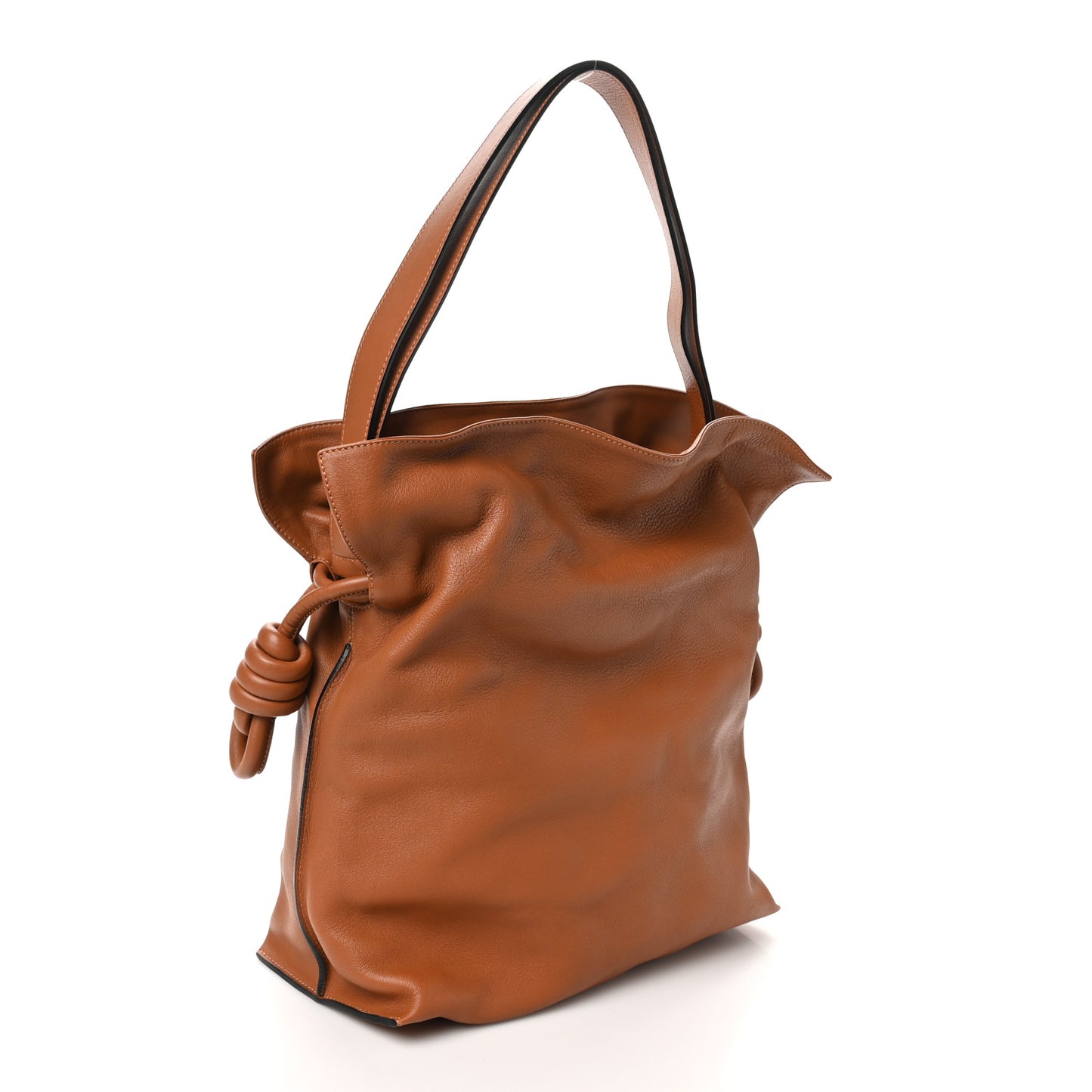 Nappa Calfskin Flamenco Knot Bag Tan