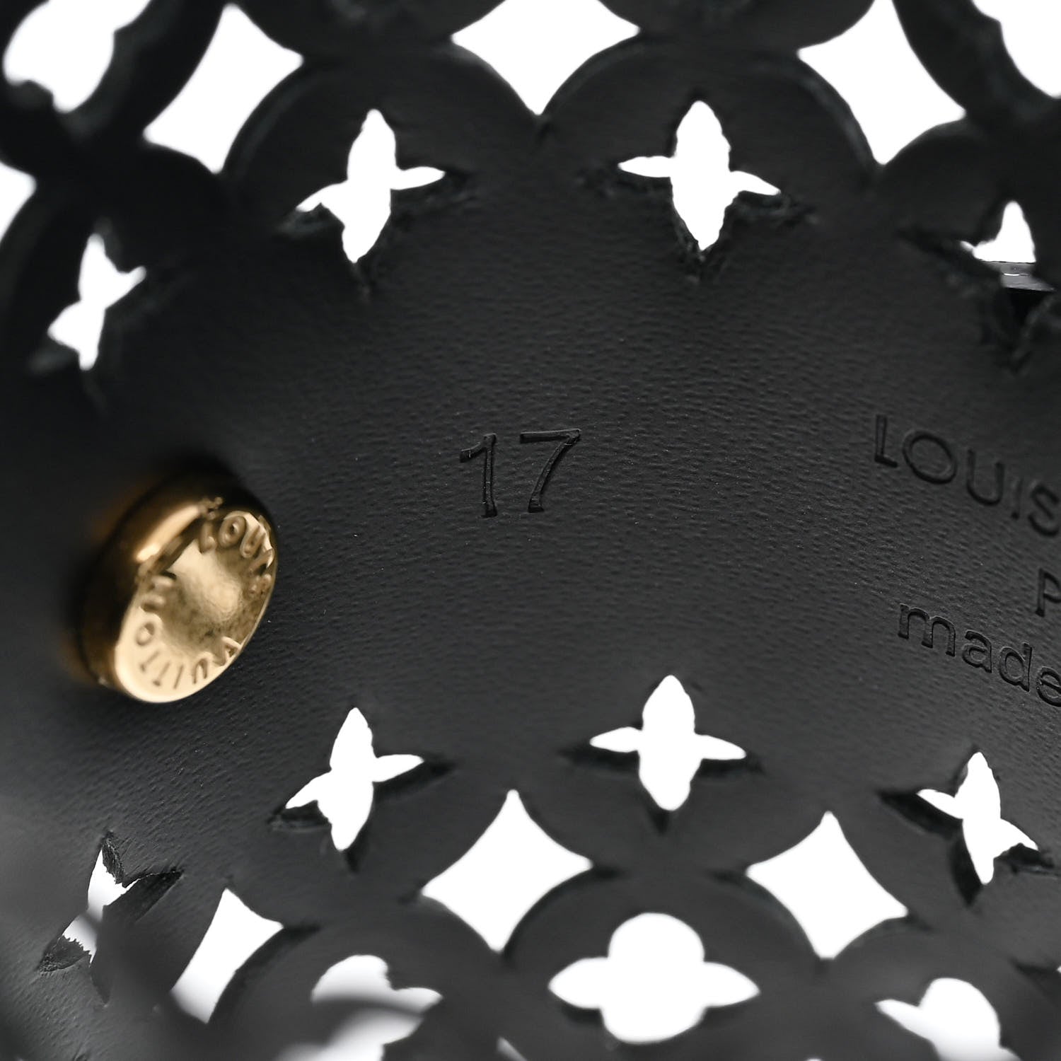 Louis Vuitton Calfskin Flower It Bracelet 17 Black 4 of 6