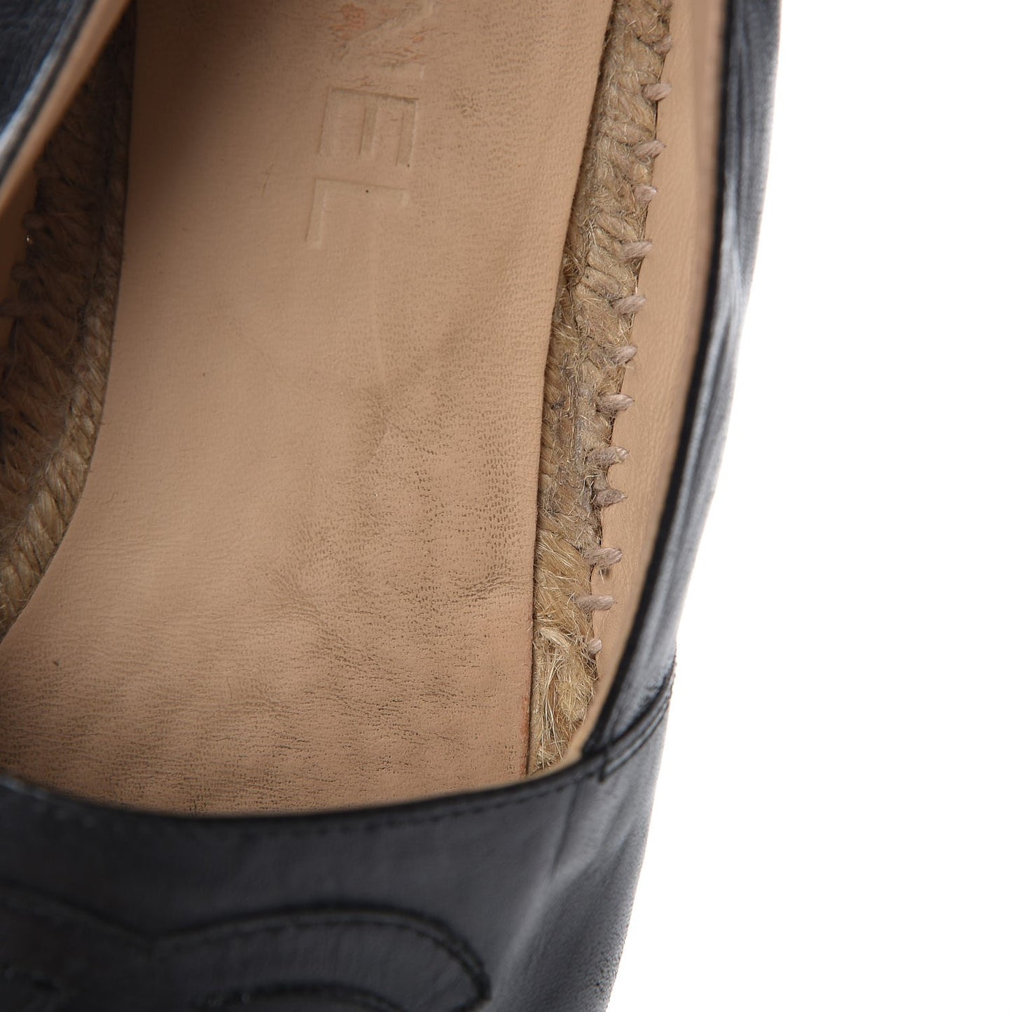 Lambskin CC Espadrilles 38 Black