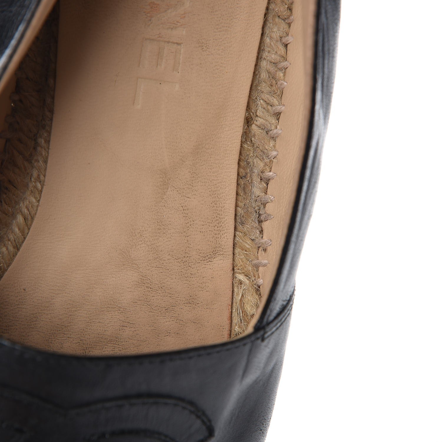 Chanel Lambskin CC Espadrilles 38 Black 20 of 22