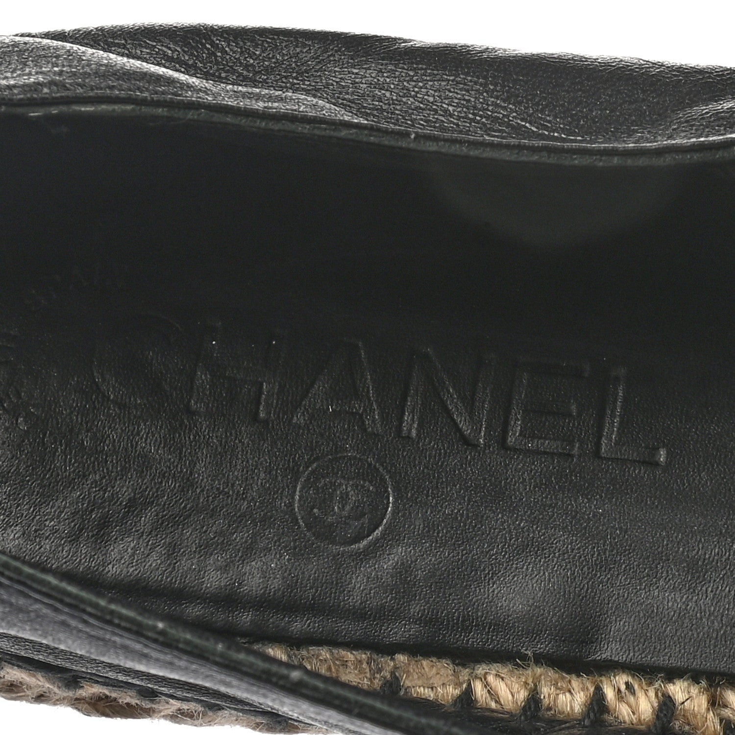 Chanel Lambskin Quilted CC Espadrilles 40 Black 7 of 8