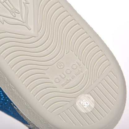Gucci Lurex Starry Sky Sylvie Web New Ace Sneakers 36 Bluette Silver 8 of 9