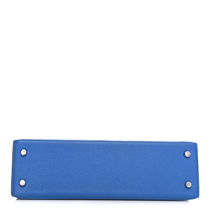 Hermes Epsom Mini Kelly Sellier 20 Bleu Zellige 5 of 28