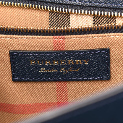 Burberry Soft Grain Calfskin Medium Buckle Tote Blue Carbon 7 of 11