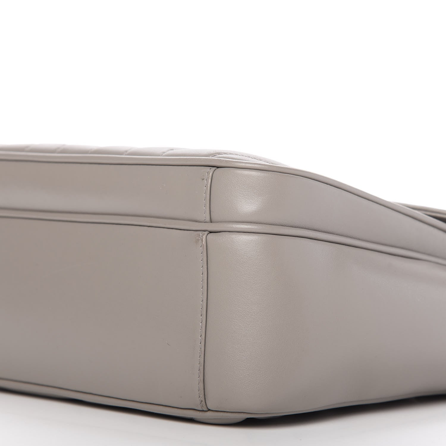 Saint Laurent Calfskin Y Quilted Monogram Loulou Shoulder Bag Light Grey 7 of 10