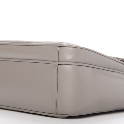 Saint Laurent Calfskin Y Quilted Monogram Loulou Shoulder Bag Light Grey 7 of 10