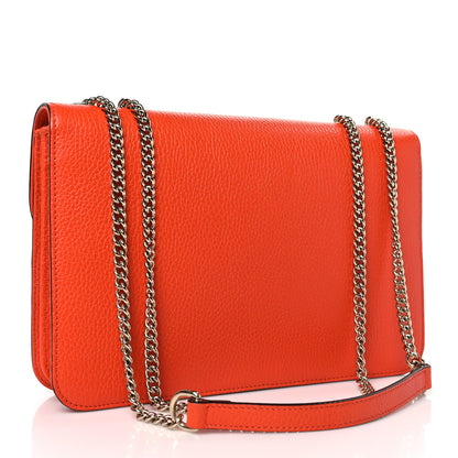 Gucci Dollar Calfskin Interlocking G Shoulder Bag Sun Orange 3 of 9