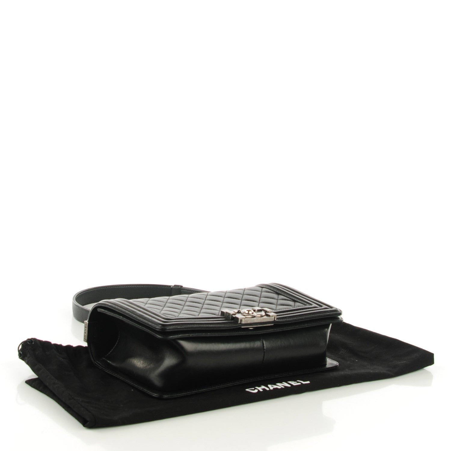 Chanel Lambskin Quilted Medium Boy Flap Black 4 of 8