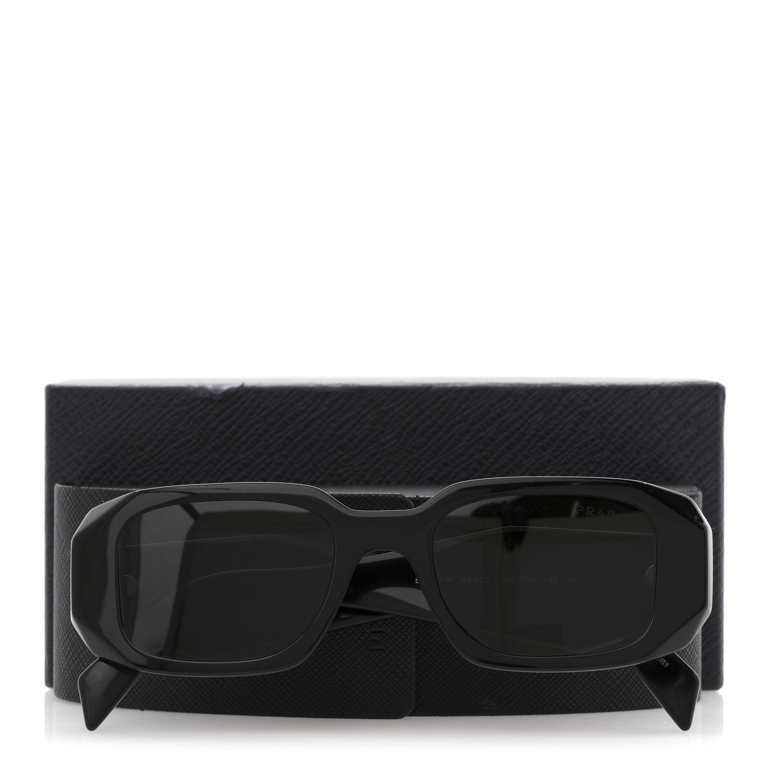Prada Acetate Symbole Sunglasses SPR 17W Black 9 of 9