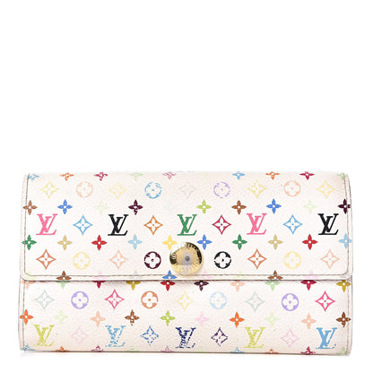 Louis Vuitton Monogram Multicolor Sarah Wallet White 1 of 19